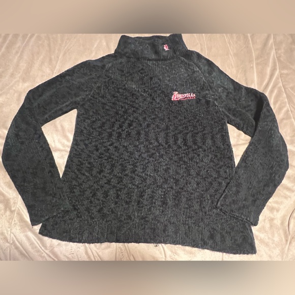 Louisville Cardinals Effeci Chenille Turtleneck Sweater Size Medium - Picture 1 of 4